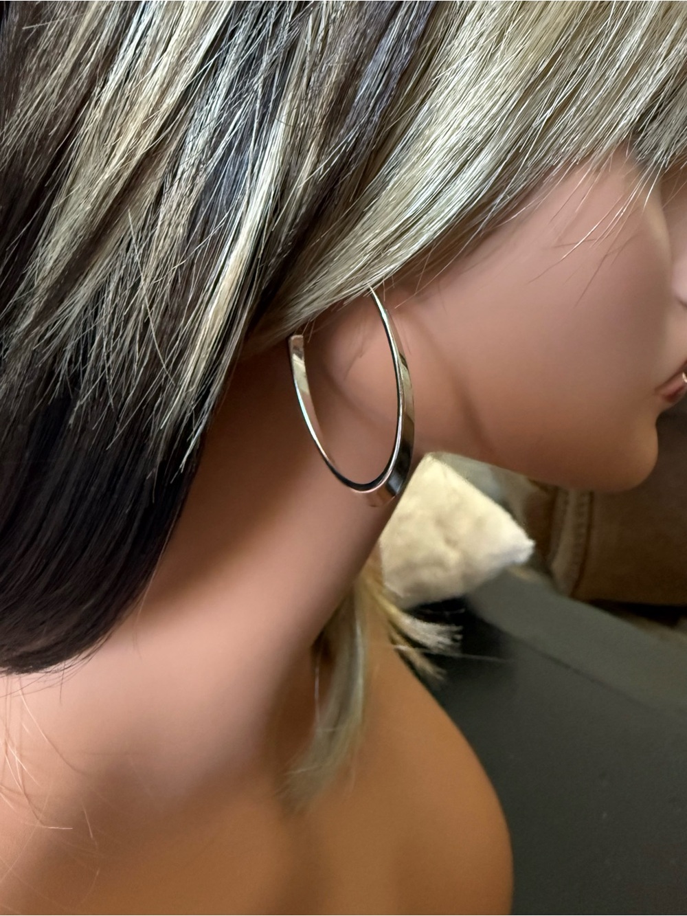 Lia Sophia Classic Silver Hoop Earrings - Picture 3 of 3